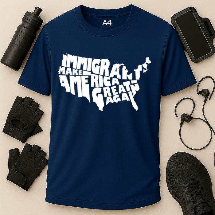 Immigrants Make America Great Again Cooling Performance Crew T-Shirt