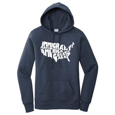 Immigrants Make America Great Again Women's Pullover Hoodie