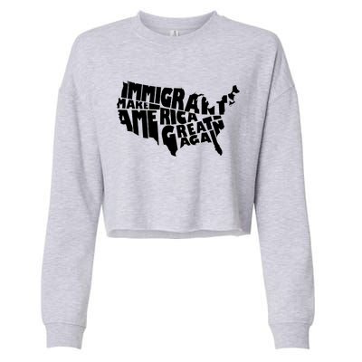 Immigrants Make America Great Again Cropped Pullover Crew