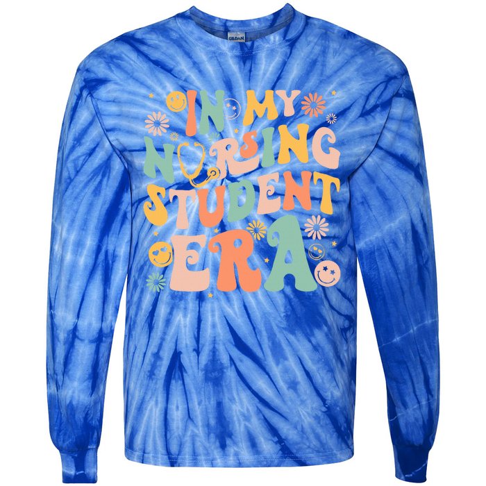 In My Nursing Student Era Funny Future Nurse Nursing School  Tie-Dye Long Sleeve Shirt