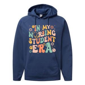 In My Nursing Student Era Funny Future Nurse Nursing School  Performance Fleece Hoodie