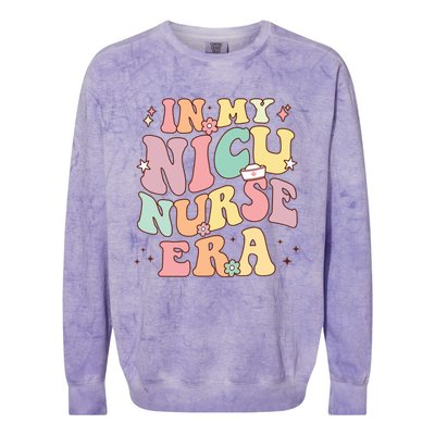 In My Nicu Nurse Era Retro Nurse Appreciation Neonatal Nurse Meaningful Gift Colorblast Crewneck Sweatshirt