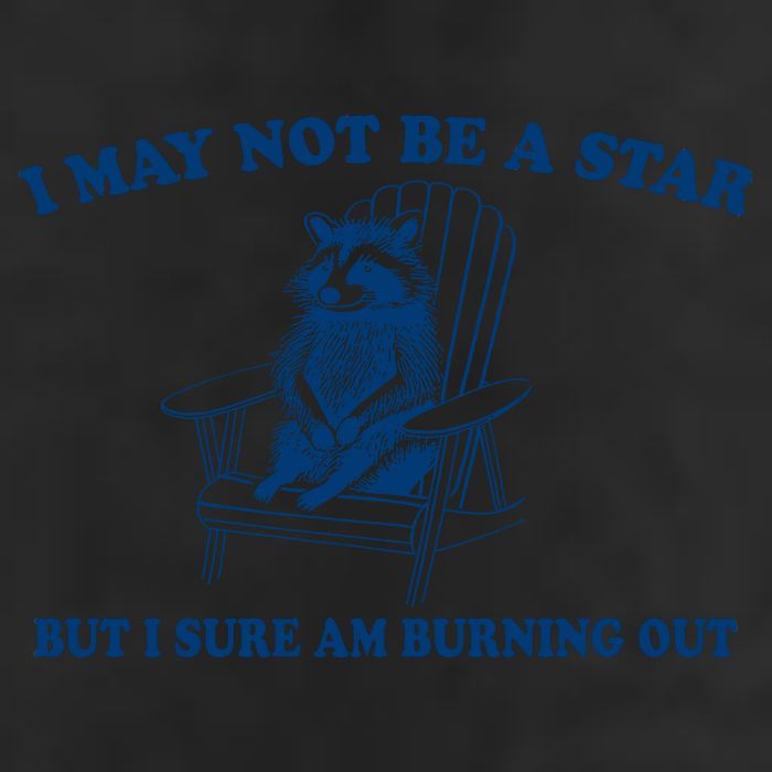 I May Not Be A Star Raccoon Meme – Funny Trash Panda Self-Deprecating 7 Panel Mesh Trucker Snapback Hat