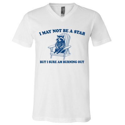 I May Not Be A Star Raccoon Meme – Funny Trash Panda Self-Deprecating V-Neck T-Shirt