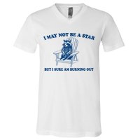 I May Not Be A Star Raccoon Meme – Funny Trash Panda Self-Deprecating V-Neck T-Shirt