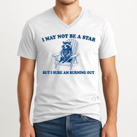 I May Not Be A Star Raccoon Meme – Funny Trash Panda Self-Deprecating V-Neck T-Shirt