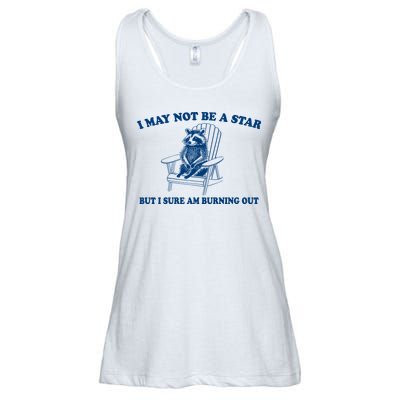 I May Not Be A Star Raccoon Meme – Funny Trash Panda Self-Deprecating Ladies Essential Flowy Tank