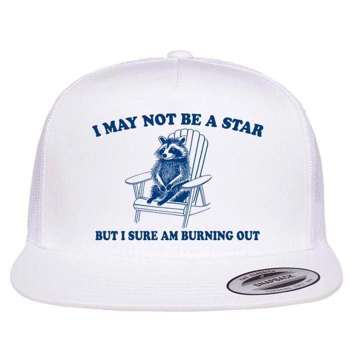 I May Not Be A Star Raccoon Meme – Funny Trash Panda Self-Deprecating Flat Bill Trucker Hat