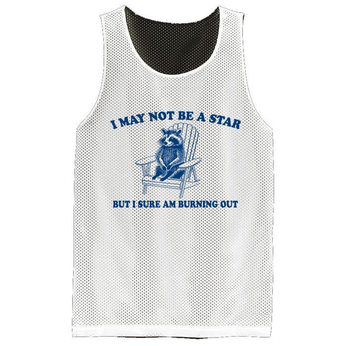I May Not Be A Star Raccoon Meme – Funny Trash Panda Self-Deprecating Mesh Reversible Basketball Jersey Tank