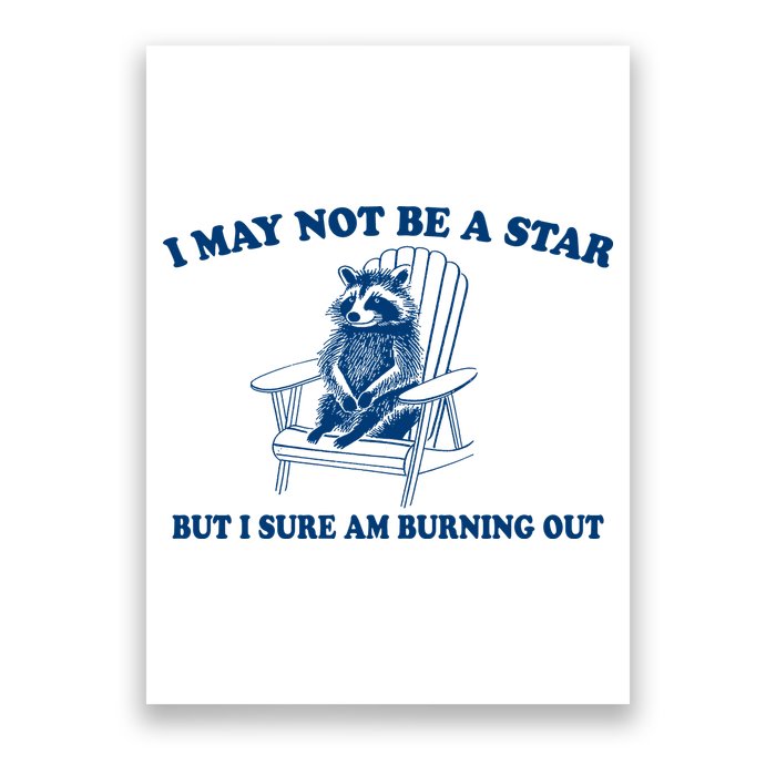 I May Not Be A Star Raccoon Meme – Funny Trash Panda Self-Deprecating Poster