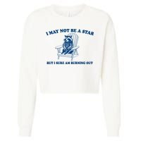 I May Not Be A Star Raccoon Meme – Funny Trash Panda Self-Deprecating Cropped Pullover Crew