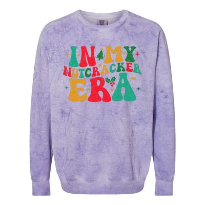 In My Nutcracker Era Groovy Xmas Funny Nutcracker Christmas Colorblast Crewneck Sweatshirt