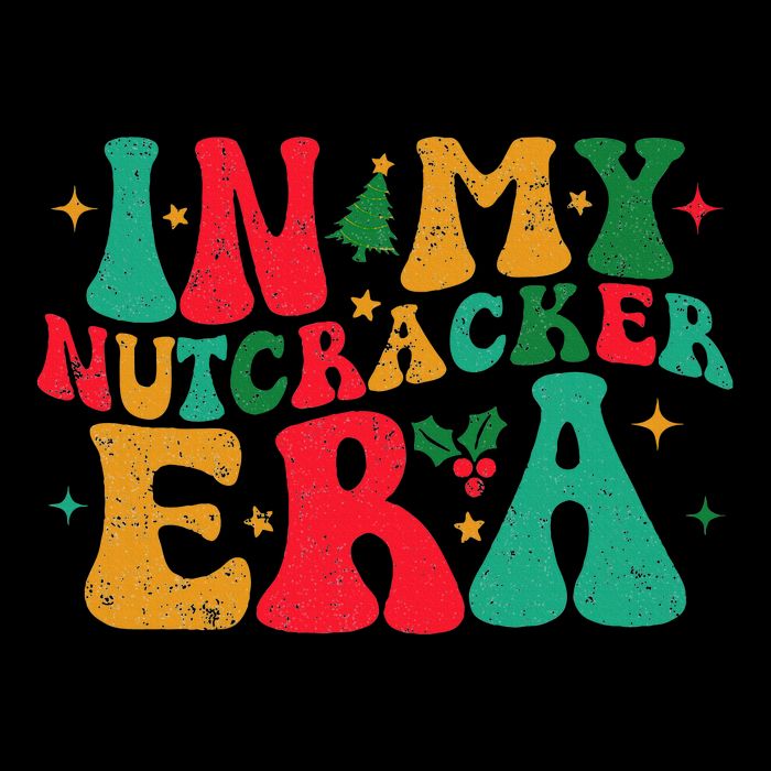 In My Nutcracker Era Groovy Xmas Funny Nutcracker Christmas Flat Bill Trucker Hat