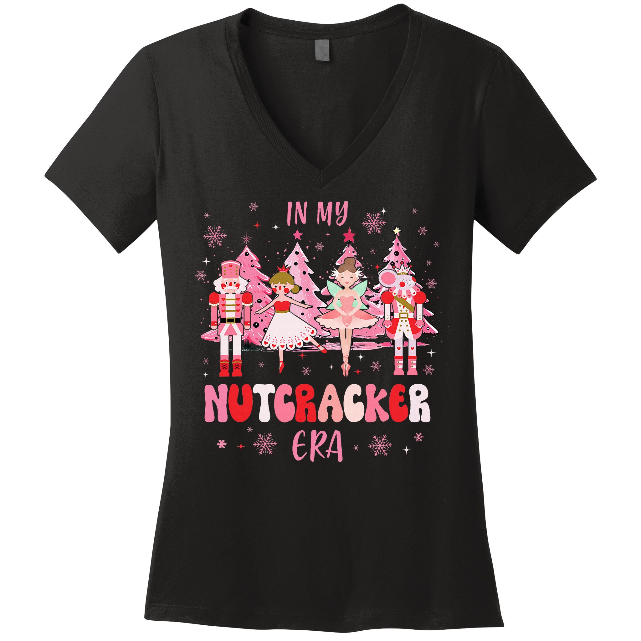 In My Nutcracker Era Christmas Nutcracker Ballet Festive Women's V-Neck T-Shirt