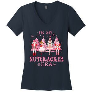 In My Nutcracker Era Christmas Nutcracker Ballet Festive  Women's V-Neck T-Shirt