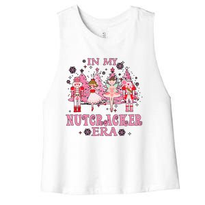 In My Nutcracker Era Christmas Nutcracker Ballet Festive  Women's Racerback Cropped Tank