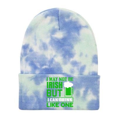 I May Not Be Irish But I Can Drink Like One Tie Dye 12in Knit Beanie