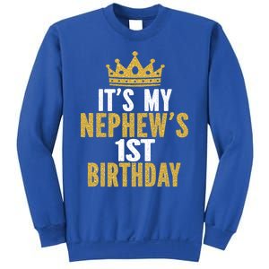 Its My Nephews 1st Birthday 1 Year Old Family Matching Gift Sweatshirt