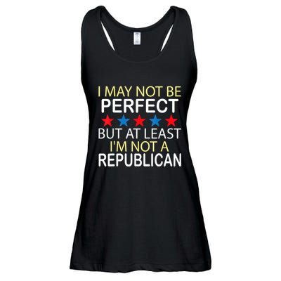 I May Not Be Perfect But At Least IM Not A Republican Funny Ladies Essential Flowy Tank