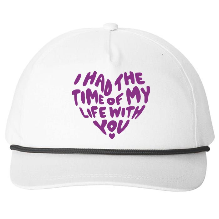 In My Now Speak Era I Have The Time Of My Life With You Snapback Five-Panel Rope Hat