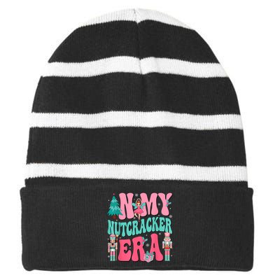 In My Nutcracker Era Nutcracker Squad Christmas 2024 Striped Beanie with Solid Band