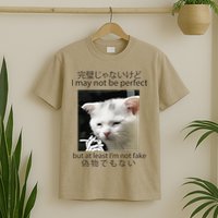I May Not Be Perfect But At Least Im Not Fake Cat Meme T-Shirt