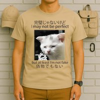I May Not Be Perfect But At Least Im Not Fake Cat Meme T-Shirt