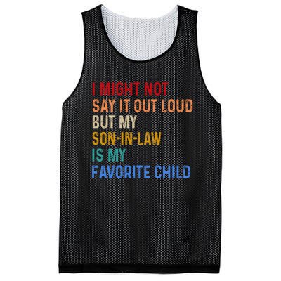 I Might Not Say It Out Loud But My Son In Law Is My Favorite Mesh Reversible Basketball Jersey Tank