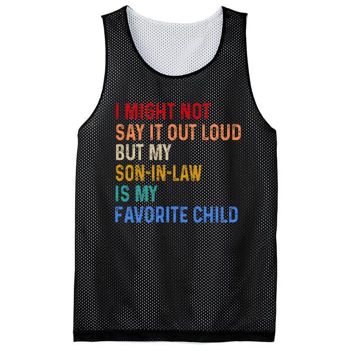 I Might Not Say It Out Loud But My Son In Law Is My Favorite Mesh Reversible Basketball Jersey Tank