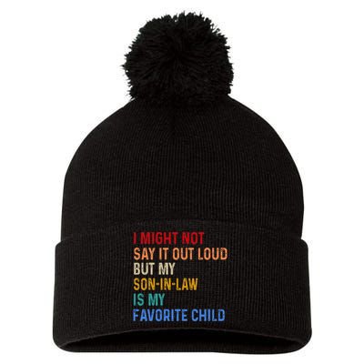 I Might Not Say It Out Loud But My Son In Law Is My Favorite Pom Pom 12in Knit Beanie