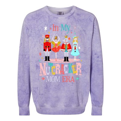 In My Nutcracker Mom Era Christmas Nutcracker Ballet Festive Colorblast Crewneck Sweatshirt