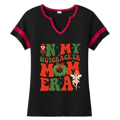 In My Nutcracker Mom Era Christmas Xmas Holiday Groovy Ladies Halftime Notch Neck Tee