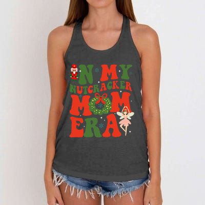 In My Nutcracker Mom Era Christmas Xmas Holiday Groovy Women's Knotted Racerback Tank