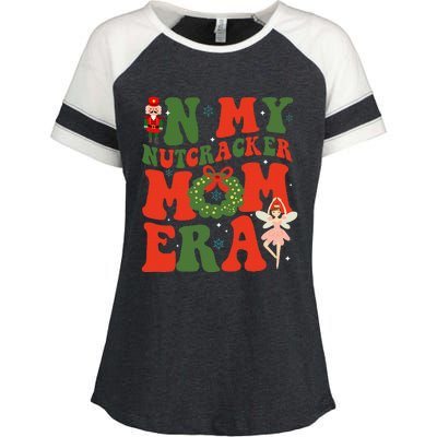 In My Nutcracker Mom Era Christmas Xmas Holiday Groovy Enza Ladies Jersey Colorblock Tee