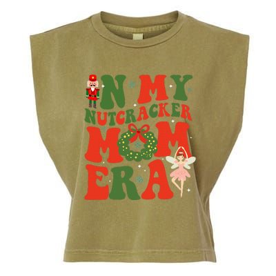 In My Nutcracker Mom Era Christmas Xmas Holiday Groovy Garment-Dyed Women's Muscle Tee