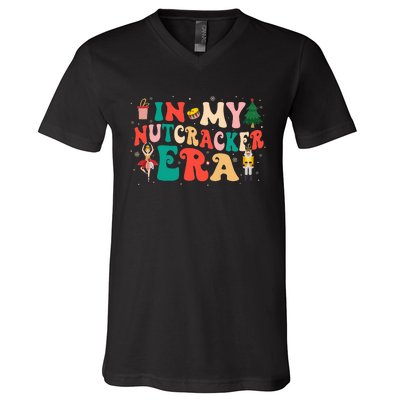 In My Nutcracker Era Christmas Nutcracker Ballet Festive  V-Neck T-Shirt