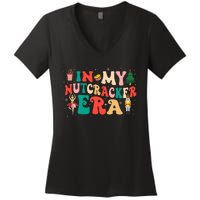 In My Nutcracker Era Christmas Nutcracker Ballet Festive  Women's V-Neck T-Shirt