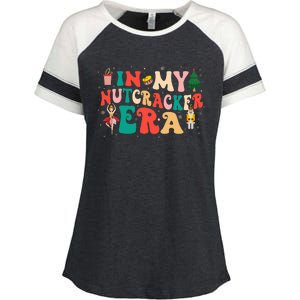 In My Nutcracker Era Christmas Nutcracker Ballet Festive  Enza Ladies Jersey Colorblock Tee