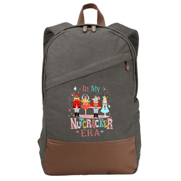 In My Nutcracker Era Christmas Nutcracker Ballet  Cotton Canvas Backpack