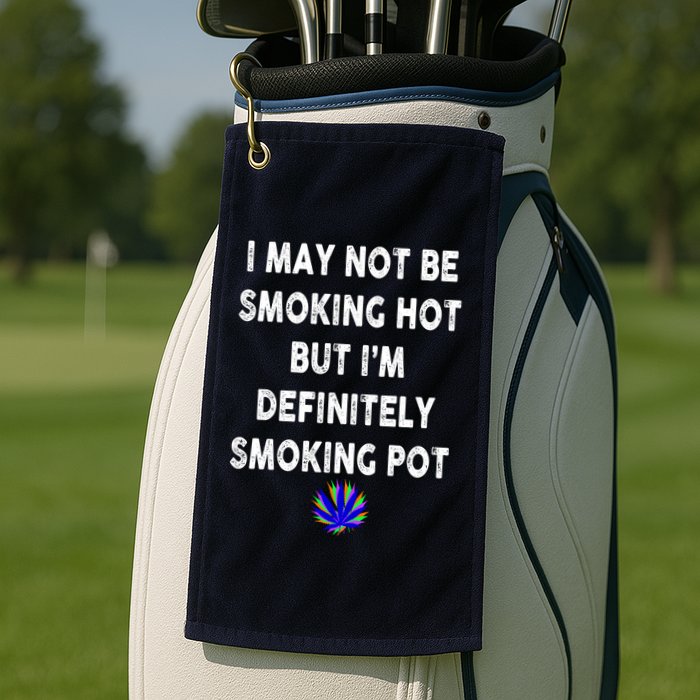 I May Not Be Smoking Hot But I’m Definitely Smoking Pot Golf Towel