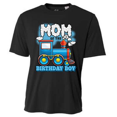 IM Mom Of The Birthday Boy Train Birthday Party Supply Cooling Performance Crew T-Shirt