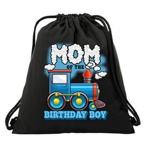 IM Mom Of The Birthday Boy Train Birthday Party Supply Drawstring Bag