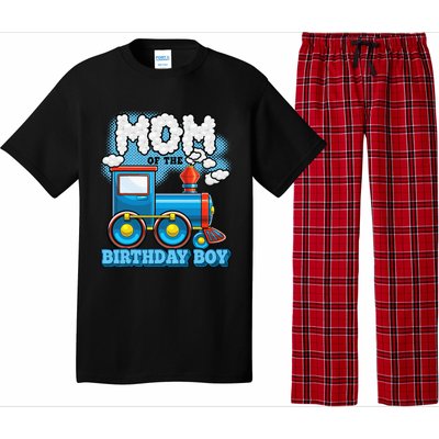 IM Mom Of The Birthday Boy Train Birthday Party Supply Pajama Set