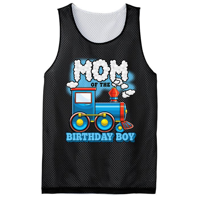 IM Mom Of The Birthday Boy Train Birthday Party Supply Mesh Reversible Basketball Jersey Tank