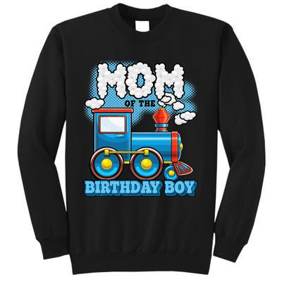 IM Mom Of The Birthday Boy Train Birthday Party Supply Tall Sweatshirt