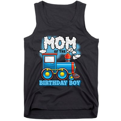 IM Mom Of The Birthday Boy Train Birthday Party Supply Tank Top