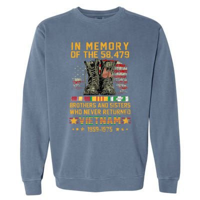 In Memory Of The 58479 Brothers And Sisters Vietnam Garment-Dyed Sweatshirt