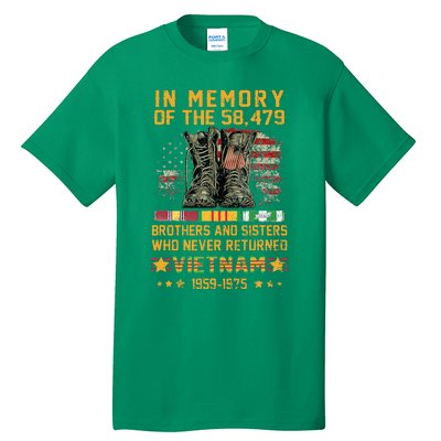 In Memory Of The 58479 Brothers And Sisters Vietnam Tall T-Shirt