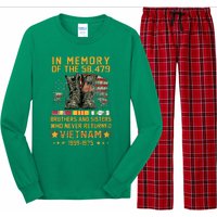 In Memory Of The 58479 Brothers And Sisters Vietnam Long Sleeve Pajama Set