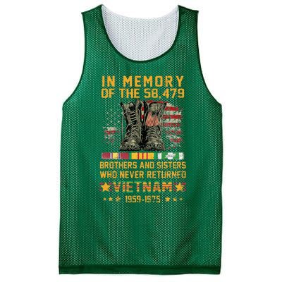 In Memory Of The 58479 Brothers And Sisters Vietnam Mesh Reversible Basketball Jersey Tank